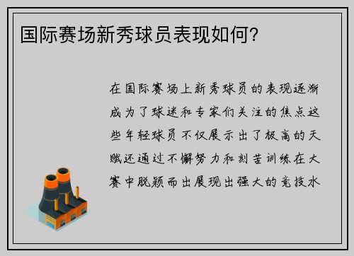 国际赛场新秀球员表现如何？